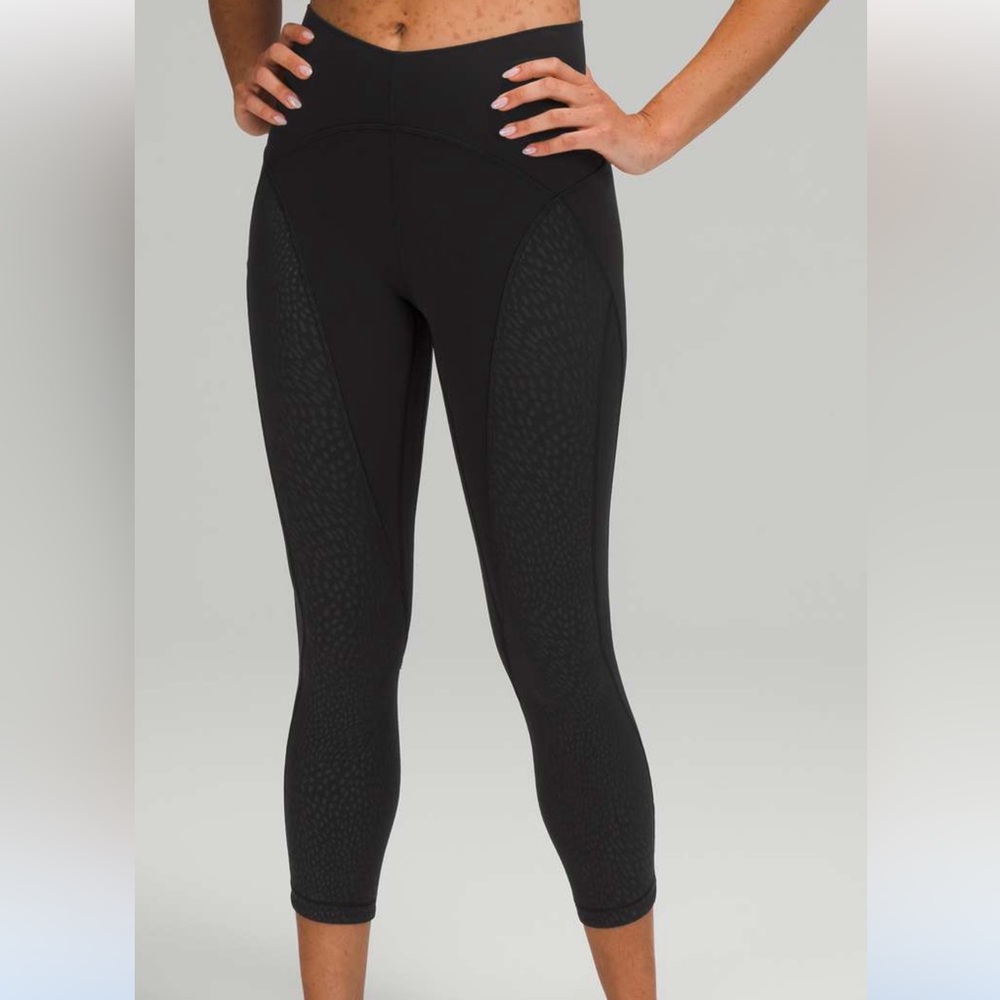 Lululemon Nulu and Mesh Mid-Rise Yoga Crop 23"